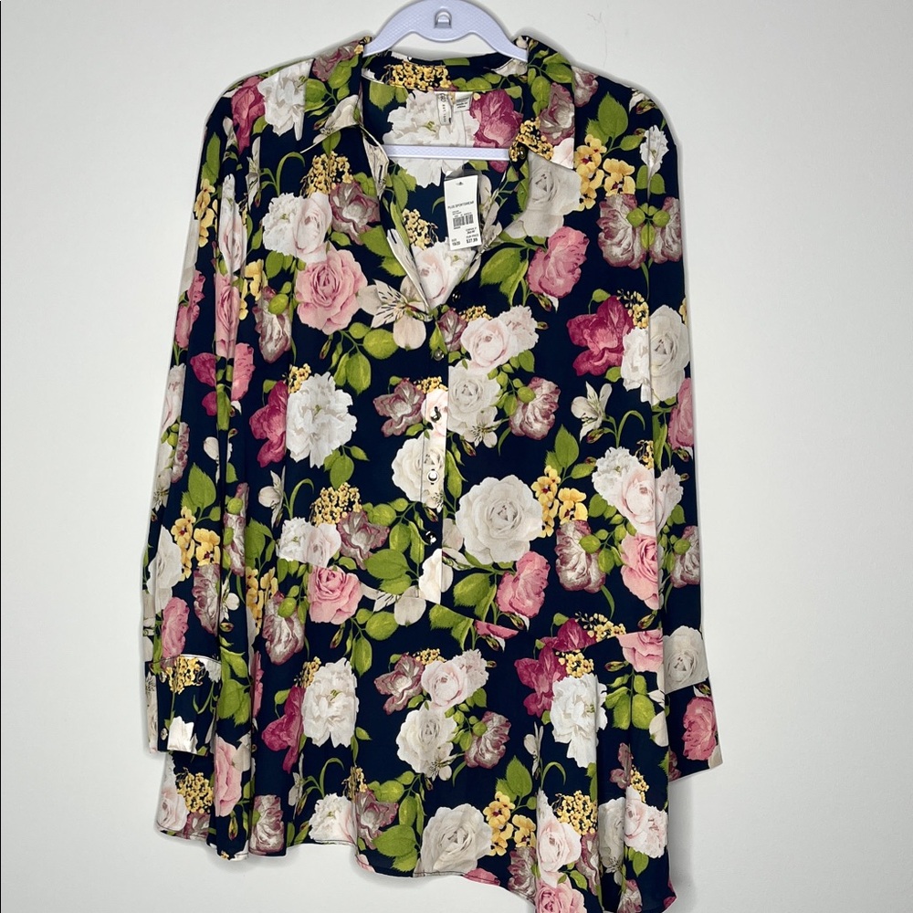 Cato Multicolor Floral Button Down Shirt